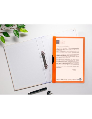 Carpeta liderpapel dossier pinza lateral polipropileno din a4 naranja fluor opaco 30 hojas pinza deslizante