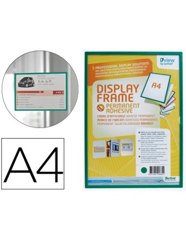 Funda para colgar tarifold din a4 adhesiva verde