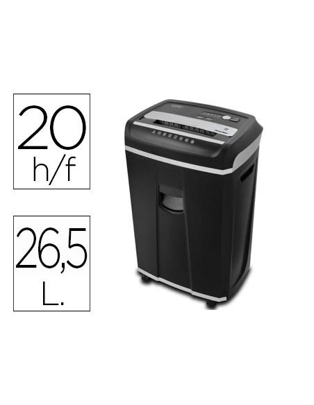 Destructora de documentos q connect antiatascos seguridad 4p capacidad de corte 20h clips grapas tarjetas y cd 26l Destructora de documentos q connect antiatascos seguridad 4p capacidad de corte 20h clips grapas tarjetas y cd 26l