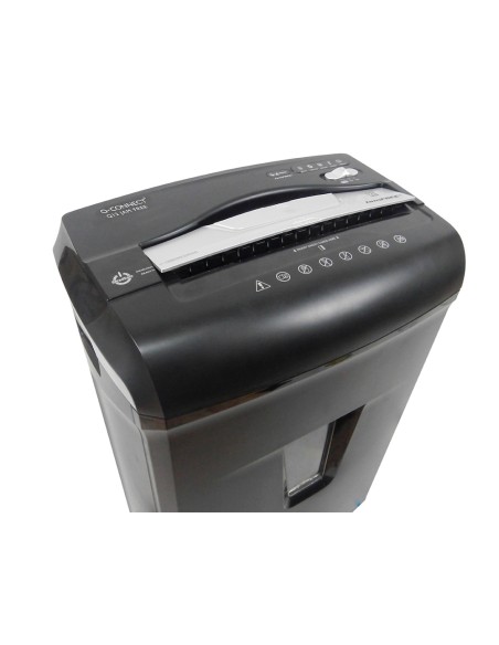 Destructora de documentos q connect antiatascos capacidad de corte 12 h clips grapas y tarjetas 14l