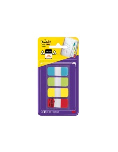 Banderitas separadoras rigidas dispensador 4 colores amarillo azul lima y rojo post it index 676 alyr eu