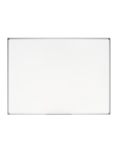 Pizarra blanca bi office earth it magnetica de acero vitrificado marco de aluminio 100 x 150 cm con bandeja para