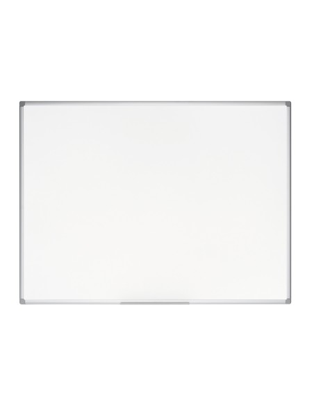 Pizarra blanca bi office earth it magnetica de acero vitrificado marco de aluminio 100 x 150 cm con bandeja para