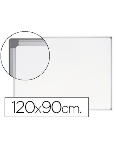 Pizarra blanca bi office earth it magnetica de acero vitrificado marco de aluminio 120 x 90 cm con bandeja para