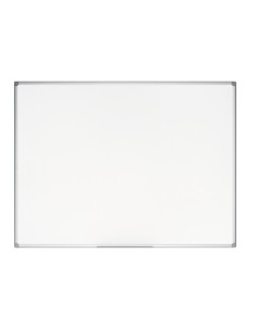 Pizarra blanca bi office earth it magnetica de acero vitrificado marco de aluminio 120 x 90 cm con bandeja para