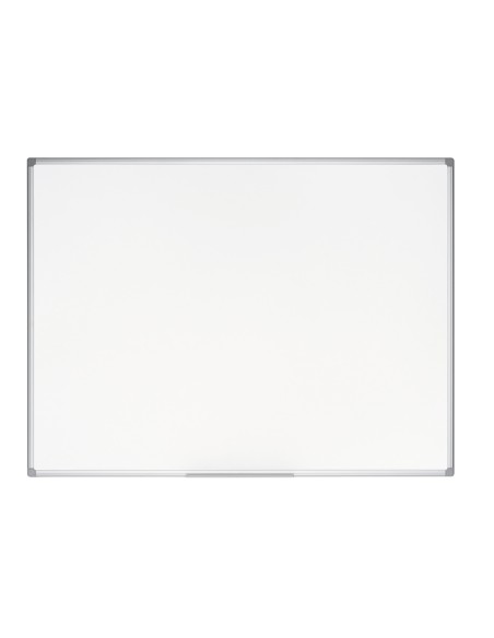 Pizarra blanca bi office earth it magnetica de acero vitrificado marco de aluminio 120 x 90 cm con bandeja para