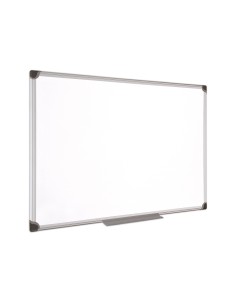 Pizarra blanca bi office magnetica maya w ceramica vitrificada marco de aluminio 90 x 60 cm con bandeja para