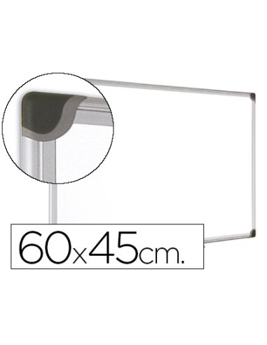 Pizarra blanca bi office magnetica maya w ceramica vitrificada marco de aluminio 60 x 45 cm con bandeja para