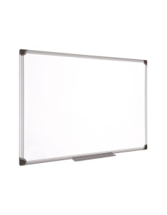 Pizarra blanca bi office magnetica maya w ceramica vitrificada marco de aluminio 60 x 45 cm con bandeja para