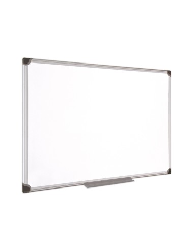 Pizarra blanca bi office magnetica maya w ceramica vitrificada marco de aluminio 60 x 45 cm con bandeja para