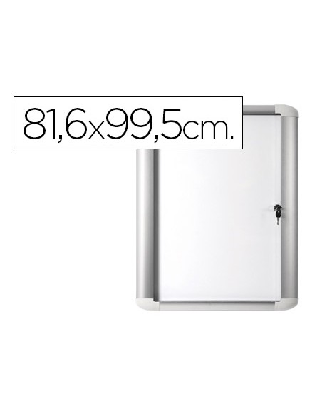 Vitrina de anuncio bi office magnetica 816x995 mm para exterior con marco de aluminio y cerradura Vitrina de anuncio bi office magnetica 816x995 mm para exterior con marco de aluminio y cerradura