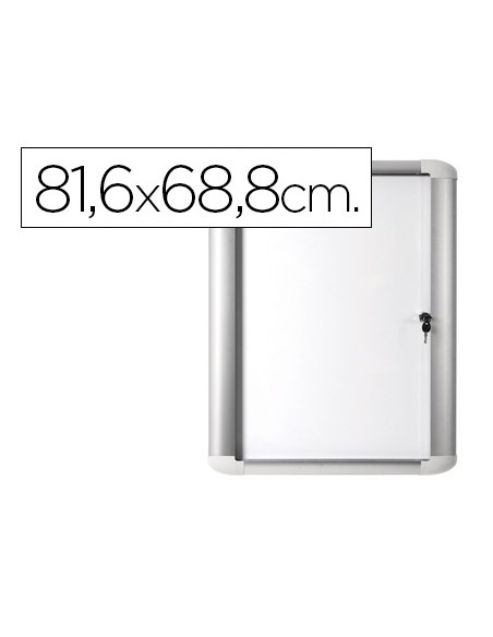 Vitrina de anuncio bi office magnetica 816x688 mm para exterior con marco de aluminio y cerradura Vitrina de anuncio bi office magnetica 816x688 mm para exterior con marco de aluminio y cerradura