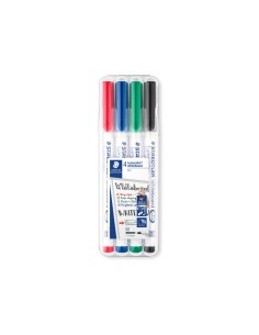 Rotulador staedtler lumocolor retroproyeccion punta de fibra permanente 318 wp estuche 4 colores punta fina