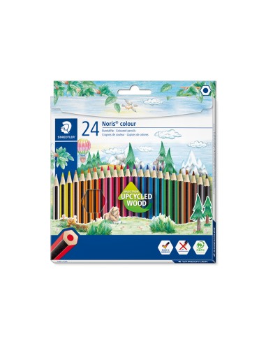 Lapices de colores staedtler wopex ecologico 24 colores en caja de carton