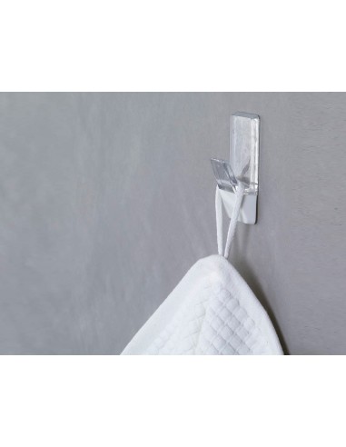 Gancho autoadhesivo tesa powerstrips grande transparente acero tiras sujecion hasta 1 kg