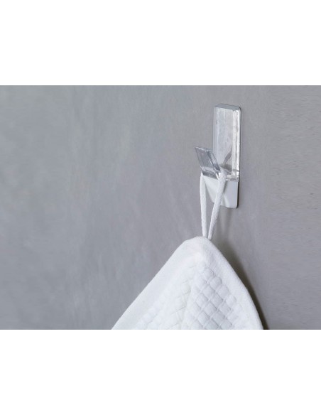 Gancho autoadhesivo tesa powerstrips grande transparente acero tiras sujecion hasta 1 kg