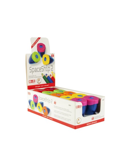 Sacapuntas mr plastico jumbo un uso con deposito y tapa de segurdad colores surtidos Sacapuntas mr plastico jumbo un uso con deposito y tapa de segurdad colores surtidos