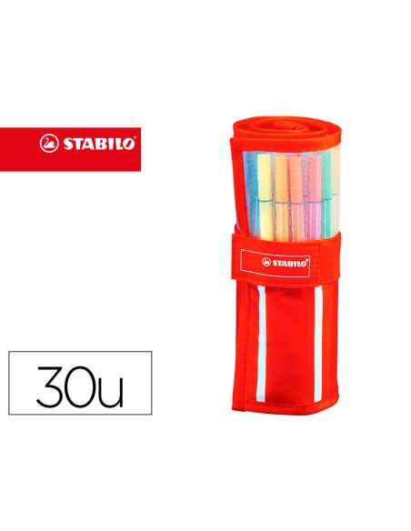 Rotulador stabilo acuarelable pen 68 estuche de 24 colores estandar 6 colores neon