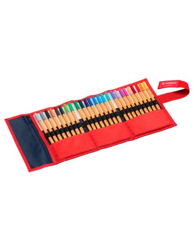 Rotulador stabilo punta de fibra point 88 estuche rollerset de 25 colores surtidos