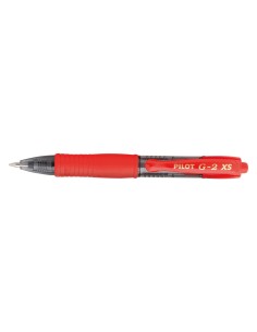 Boligrafo pilot g 2 pixie rojo tinta gel retractil sujecion de caucho
