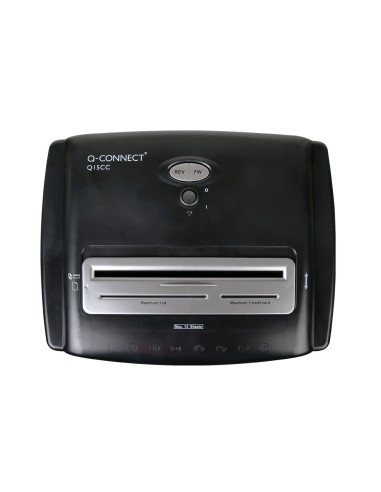 Destructora de documentos q connect kf15553 capacidad de corte 15 h destruye grapas clips cd y tarjetas 35 litros