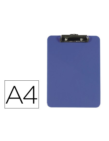 Portanotas q connect plastico din a4 azul 3 mm