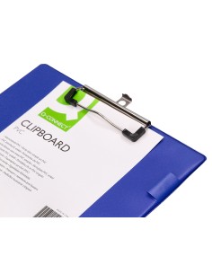 Portanotas q connect miniclips pvc din a4 azul