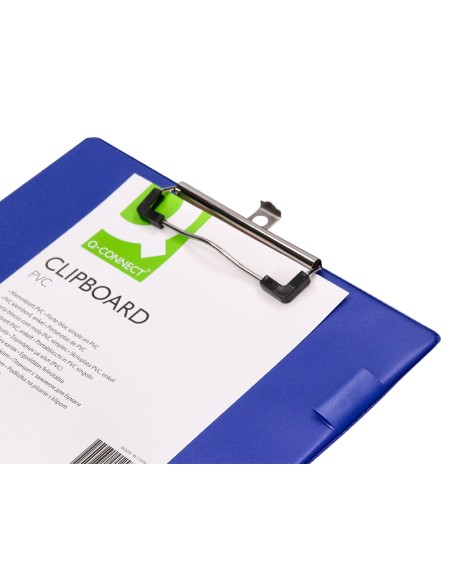 Portanotas q connect miniclips pvc din a4 azul
