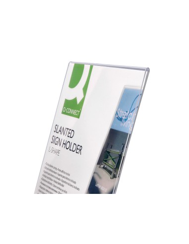Expositor sobremesa q connect con forma de l metacrilato tamano 213x300 mm