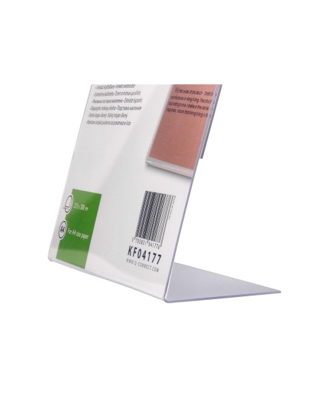 Expositor sobremesa q connect con forma de l metacrilato tamano 213x300 mm