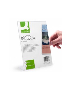 Expositor sobremesa q connect con forma de l metacrilato tamano 213x300 mm