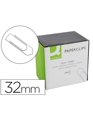 Clips niquelados q connect 32 mm caja de 1000 unidades
