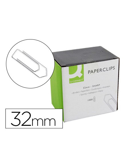 Clips niquelados q connect 32 mm caja de 1000 unidades