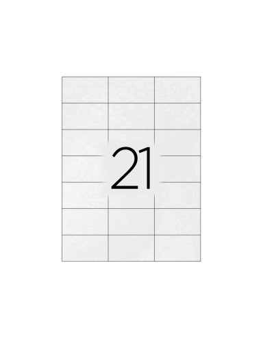 Etiqueta adhesiva q connect kf10648 tamano 70x42 mm fotocopiadora laser ink jet caja con 100 hojas din a4