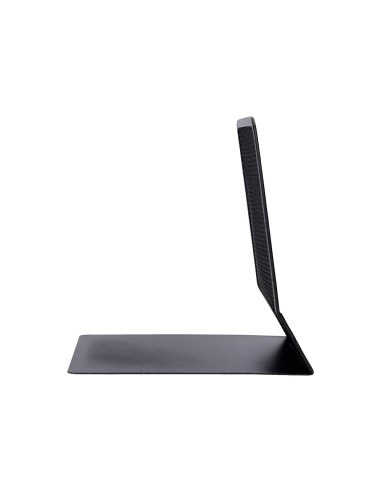 Apoyalibros metalico q connect kf15098 rejilla negro juego 165x152x135 mm