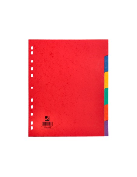 Separador q connect cartulina brillo juego de 6 separadores din a4 multitaladro