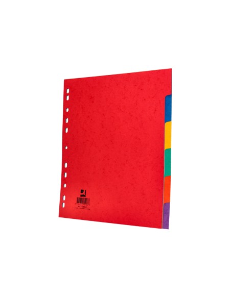 Separador q connect cartulina brillo juego de 6 separadores din a4 multitaladro