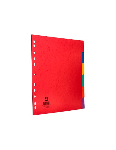 Separador q connect cartulina brillo juego de 6 separadores din a4 multitaladro