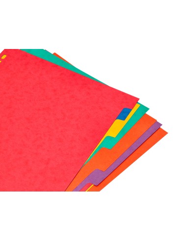 Separador q connect cartulina brillo juego de 6 separadores din a4 multitaladro