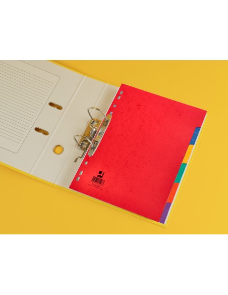 Separador q connect cartulina brillo juego de 6 separadores din a4 multitaladro