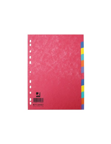 Separador q connect cartulina brillo juego de 12 separadores din a4 multitaladro