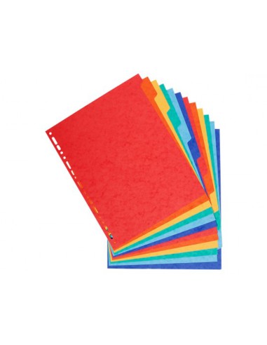 Separador q connect cartulina brillo juego de 12 separadores din a4 multitaladro