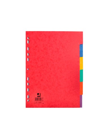 Separador q connect cartulina brillo juego de 6 separadores din a4 multitaladro