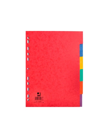 Separador q connect cartulina brillo juego de 6 separadores din a4 multitaladro