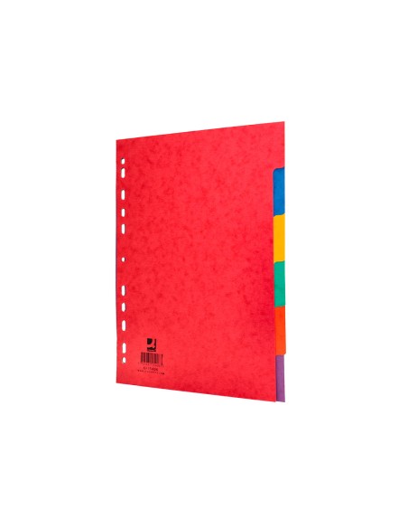 Separador q connect cartulina brillo juego de 6 separadores din a4 multitaladro