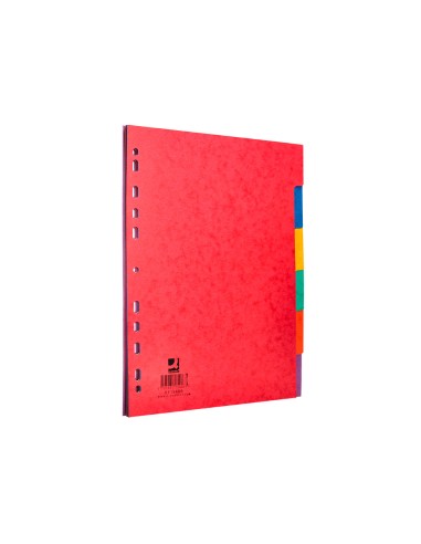 Separador q connect cartulina brillo juego de 6 separadores din a4 multitaladro