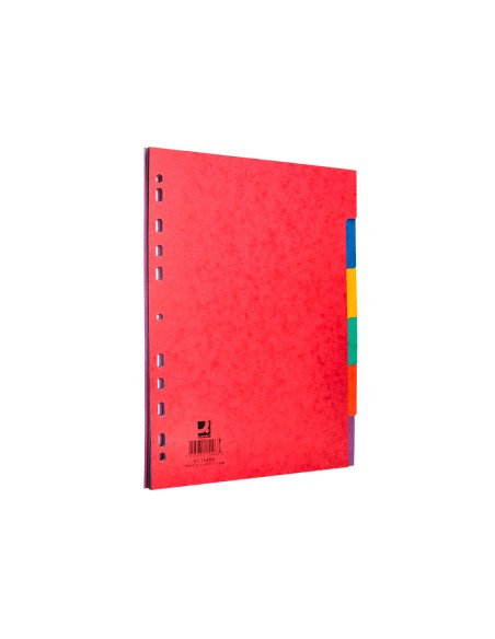 Separador q connect cartulina brillo juego de 6 separadores din a4 multitaladro