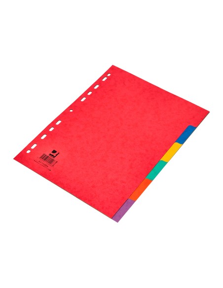 Separador q connect cartulina brillo juego de 6 separadores din a4 multitaladro