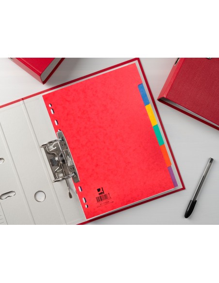 Separador q connect cartulina brillo juego de 6 separadores din a4 multitaladro