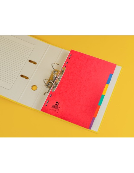 Separador q connect cartulina brillo juego de 6 separadores din a4 multitaladro